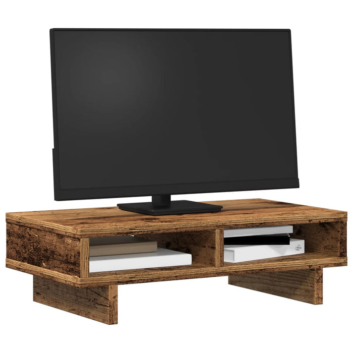Suport de monitor, lemn vechi, 50x27x15 cm, lemn prelucrat - WALTI WALTI