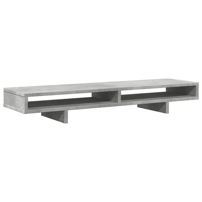 Suport de monitor, gri beton, 100x27x15 cm, lemn prelucrat - WALTI WALTI