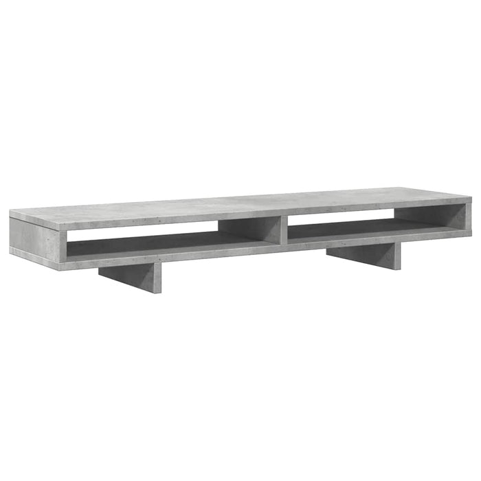 Suport de monitor, gri beton, 100x27x15 cm, lemn prelucrat - WALTI WALTI