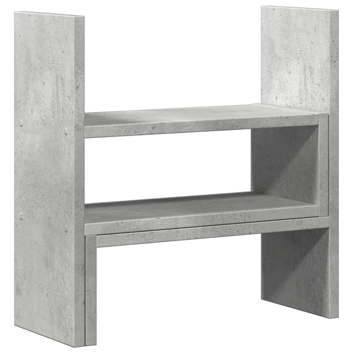 Organizator birou, gri beton, 40x17x41 cm, lemn prelucrat WALTI