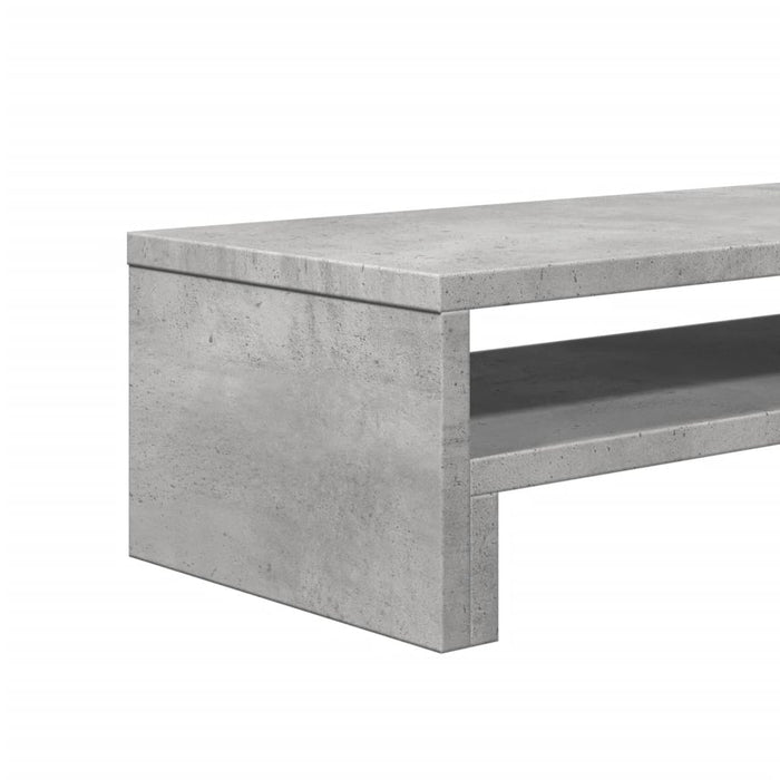 Suport de monitor, gri beton, 54x22x15 cm, lemn prelucrat WALTI