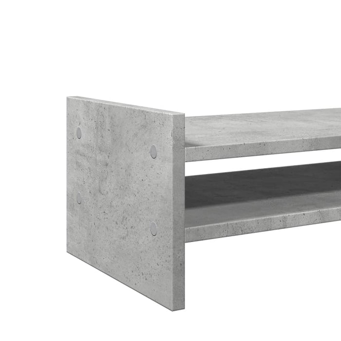 Suport de monitor, gri beton, 100x27x20 cm, lemn prelucrat WALTI