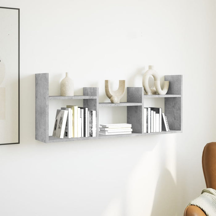 Dulap de perete, gri beton, 100x18x40 cm, lemn prelucrat WALTI