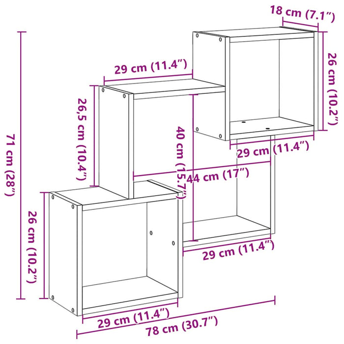 Dulap de perete, alb, 78x18x71 cm, lemn prelucrat - WALTI WALTI