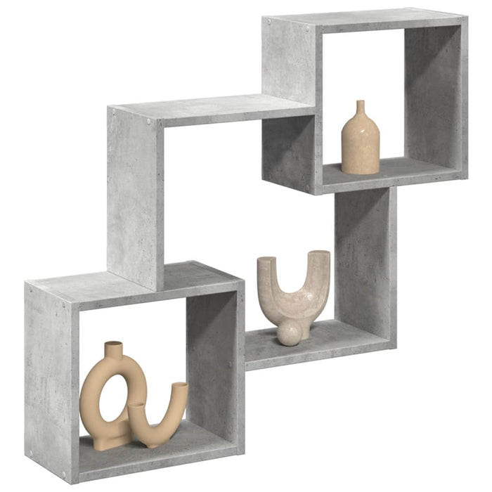 Dulap de perete, gri beton, 78x18x71 cm, lemn prelucrat WALTI