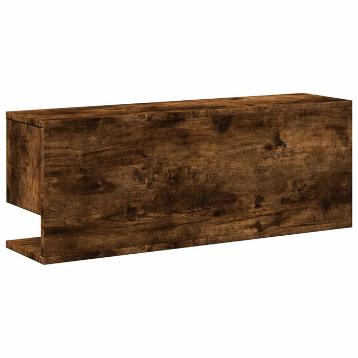 Dulap de perete, stejar fumuriu, 80x20x30 cm, lemn prelucrat WALTI