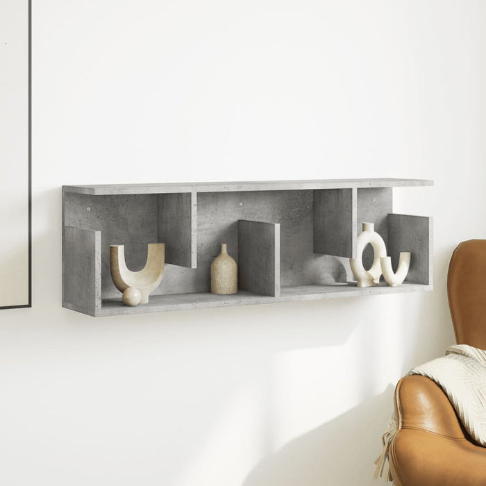 Dulap de perete, gri beton, 100x20x30 cm, lemn prelucrat - WALTI WALTI