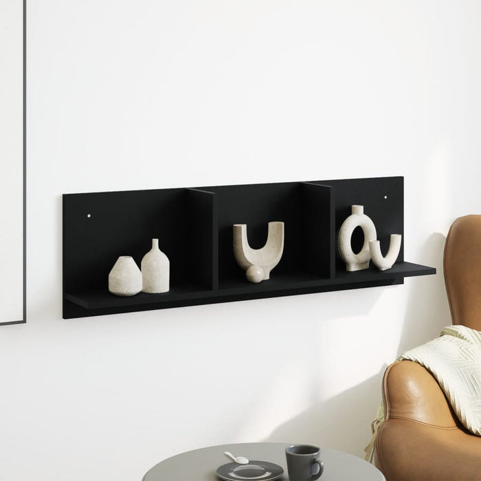 Dulap de perete, 100x16,5x30 cm, negru, lemn prelucrat - WALTI WALTI