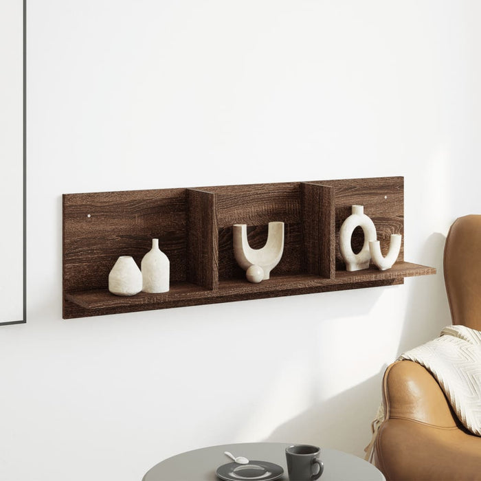 Dulap de perete, stejar maro, 100x16,5x30 cm, lemn prelucrat - WALTI WALTI