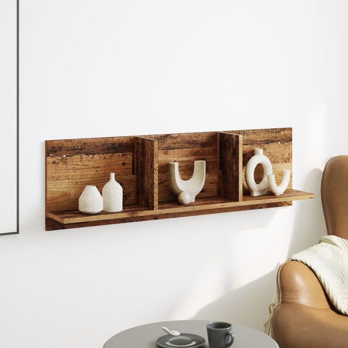 Dulap de perete, lemn vechi, 100x16,5x30 cm, lemn prelucrat - WALTI WALTI