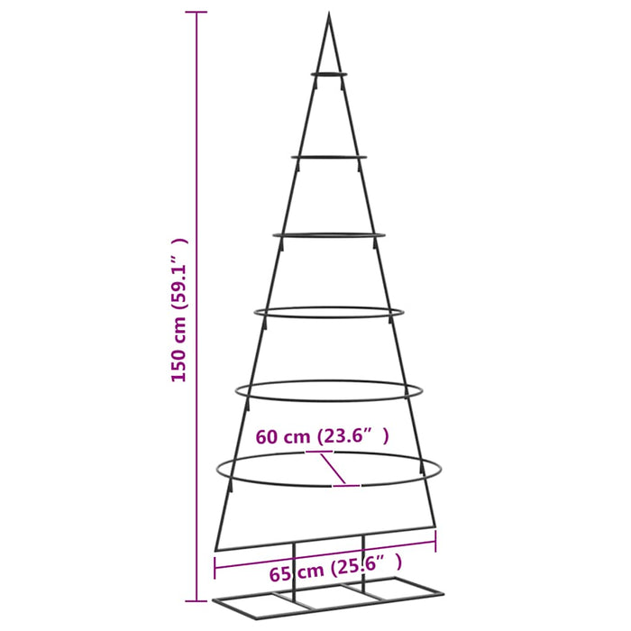 Brad de Crăciun din metal pentru decor, negru, 150 cm - WALTI WALTI