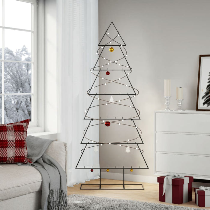 Brad de Crăciun din metal pentru decor, negru, 180 cm - WALTI WALTI