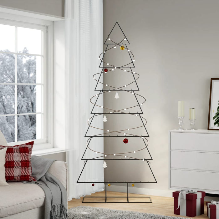 Brad de Crăciun din metal pentru decor, negru, 210 cm - WALTI WALTI