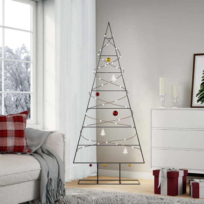 Brad de Crăciun din metal pentru decor, negru, 180 cm WALTI