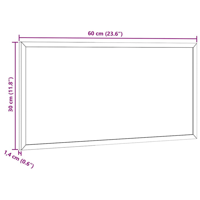 Tablă albă magnetică cu ramă din lemn masiv de pin 60x30 cm WALTI