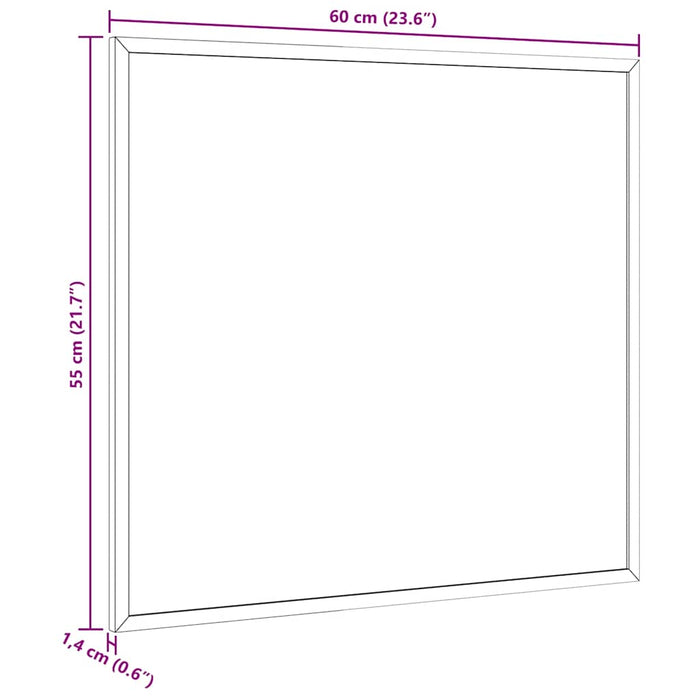 Tablă albă magnetică cu ramă din lemn masiv de pin 60x55 cm WALTI