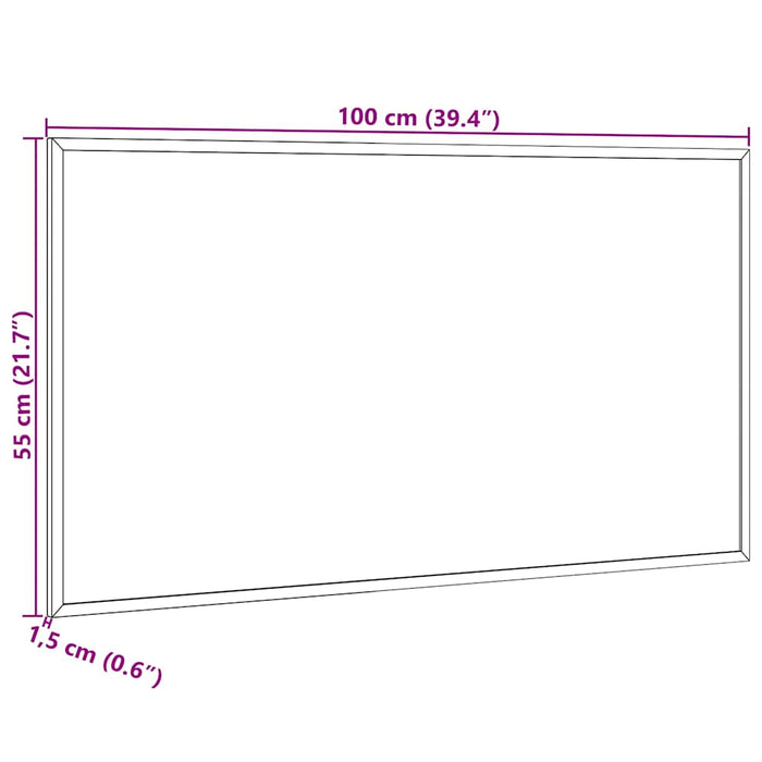 Tablă albă magnetică cu ramă din lemn masiv de pin 100x55 cm WALTI