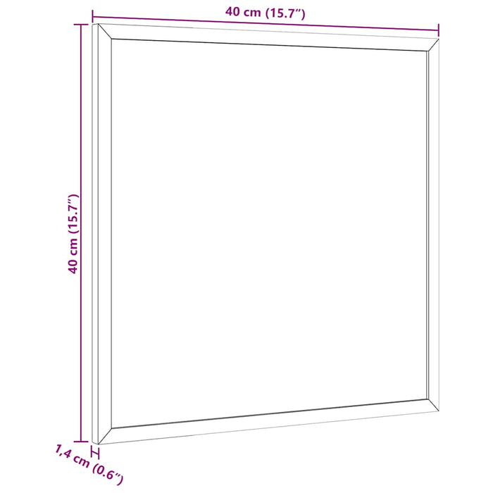 Tablă cu cadru din lemn masiv de pin negru 40x40 cm - WALTI WALTI