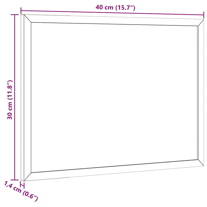 Placă de plută cu cadru din lemn masiv de pin 40x30 cm - WALTI WALTI