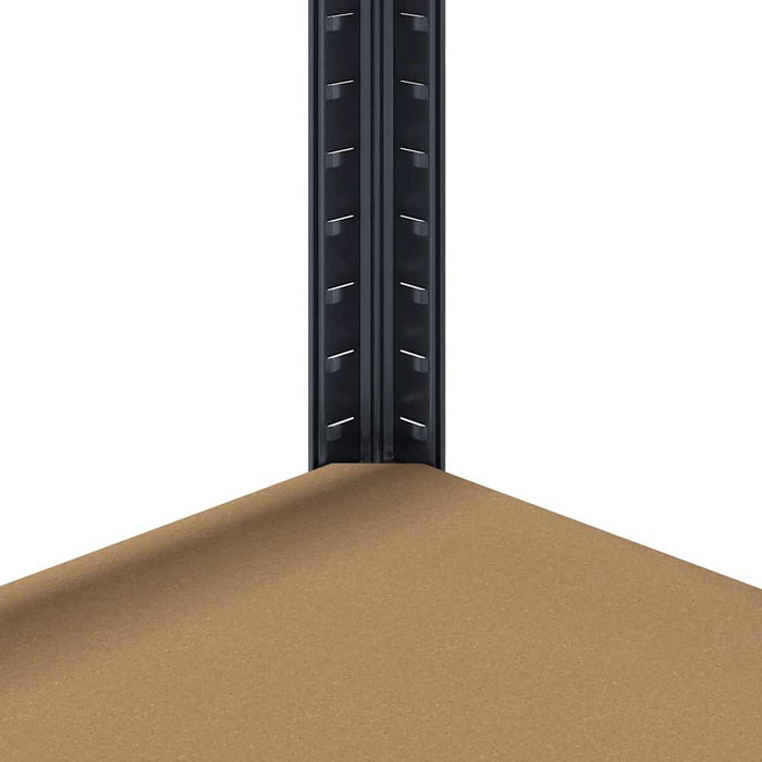 Raft de depozitare cu 4 niveluri, antracit, oțel/lemn prelucrat - WALTI WALTI