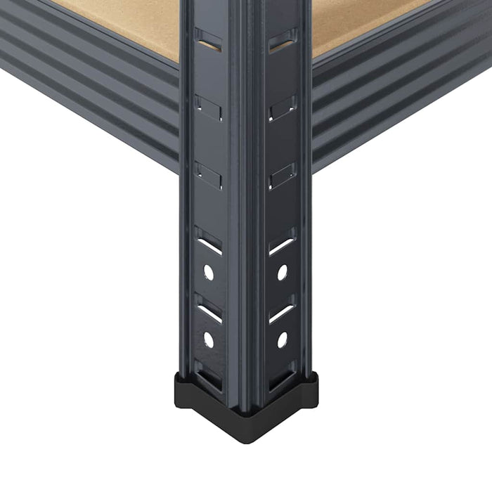 Raft de depozitare cu 4 niveluri, antracit, oțel/lemn prelucrat - WALTI WALTI