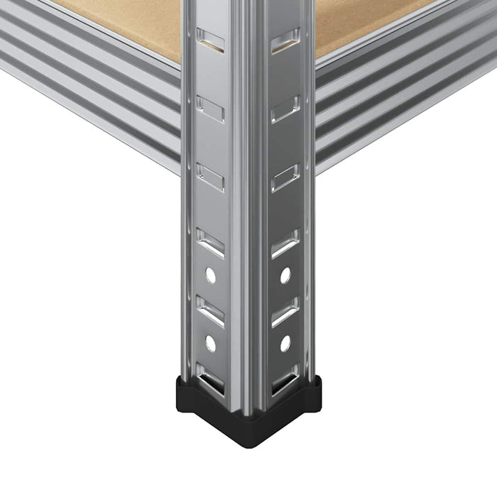 Rafturi de depozitare cu 5 niveluri, 2 buc., argintiu oțel&lemn - WALTI WALTI