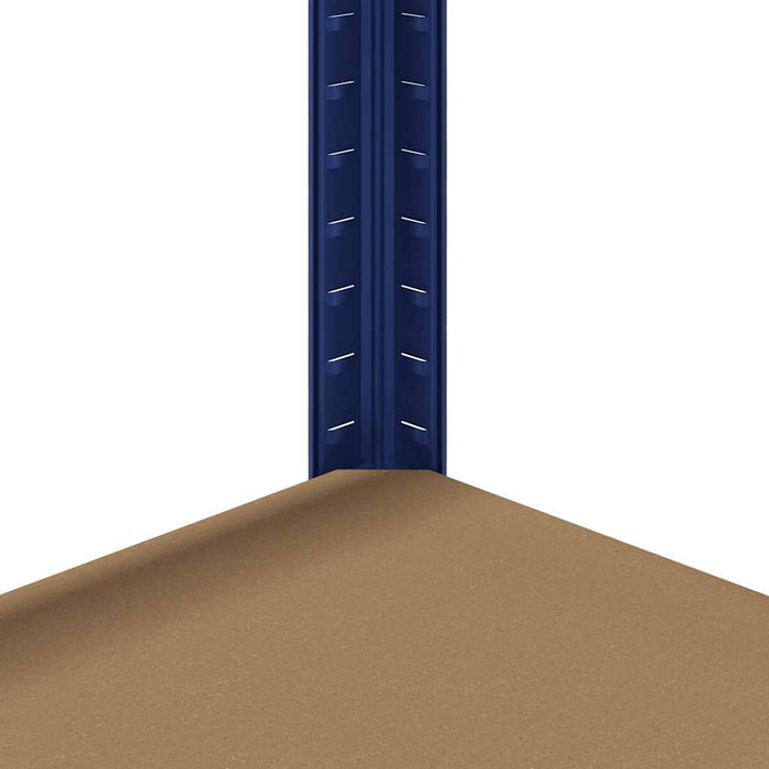 Raft depozitare cu 5 niveluri, albastru, oțel&lemn prelucrat - WALTI WALTI