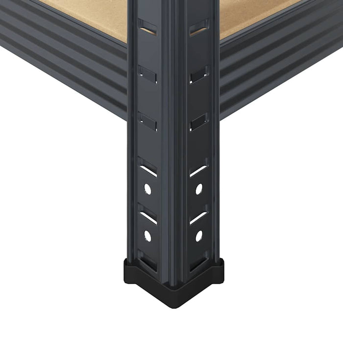 Raft de depozitare cu 5 niveluri, antracit, oțel/lemn prelucrat - WALTI WALTI