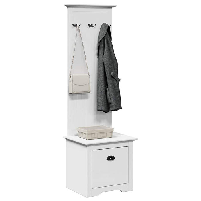 Dulap de hol cu cârlige „BODO” Alb 50x40x157 cm WALTI