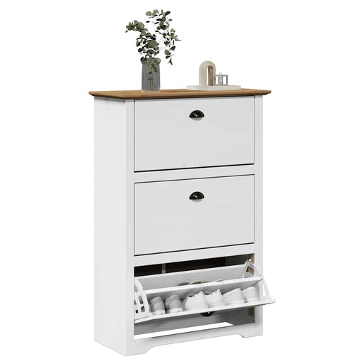 Suport pantofi „BODO” alb și maro 80x35x118 cm - WALTI WALTI