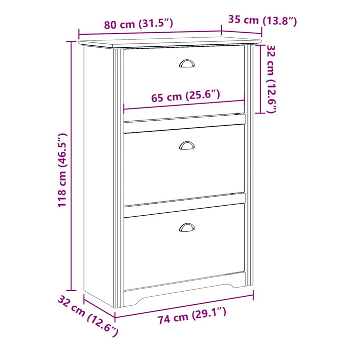 Suport pantofi „BODO” gri 80x35x118 cm - WALTI WALTI