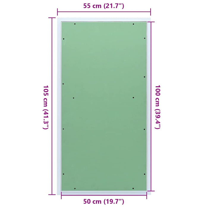 Panou de Acces Verde și Argintiu 55 x 105 cm WALTI