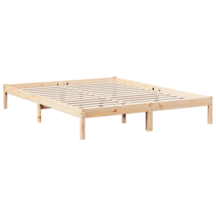 Cadru pat foarte lung fără saltea, 140x210 cm, lemn masiv pin - WALTI WALTI