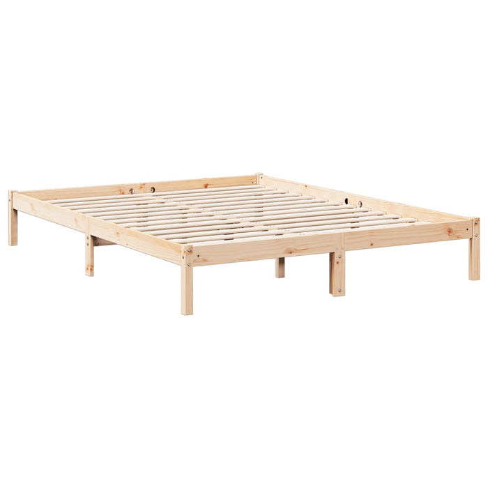 Cadru pat foarte lung fără saltea, 140x210 cm, lemn masiv pin - WALTI WALTI