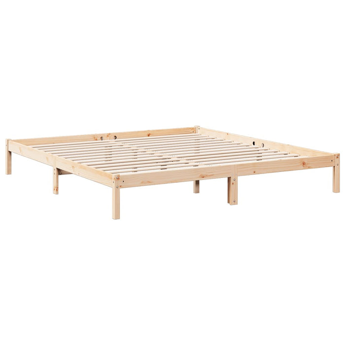 Cadru pat foarte lung fără saltea, 180x210 cm, lemn masiv pin - WALTI WALTI