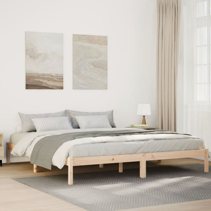 Cadru pat foarte lung fără saltea, 180x210 cm, lemn masiv pin - WALTI WALTI
