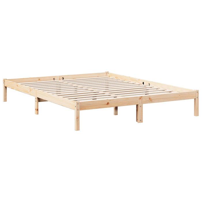 Cadru pat foarte lung fără saltea, 160x220 cm, lemn masiv pin - WALTI WALTI