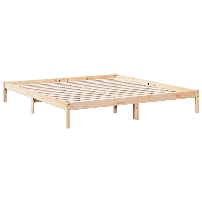 Cadru pat foarte lung fără saltea, 180x220 cm, lemn masiv pin - WALTI WALTI