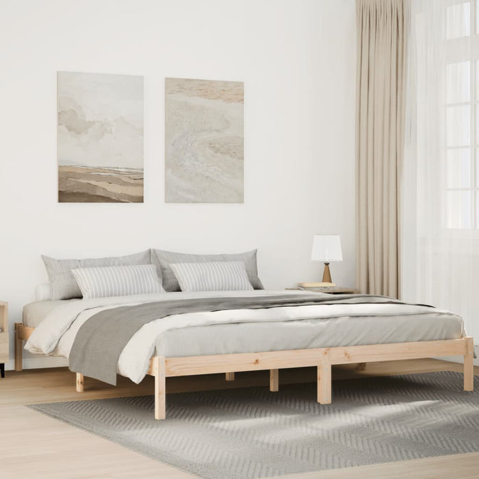 Cadru pat foarte lung fără saltea, 180x220 cm, lemn masiv pin - WALTI WALTI