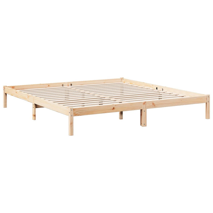 Cadru pat foarte lung fără saltea, 200x220 cm, lemn masiv pin - WALTI WALTI
