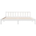 Cadru pat foarte lung fără saltea alb 180x210 cm lemn masiv pin - WALTI WALTI