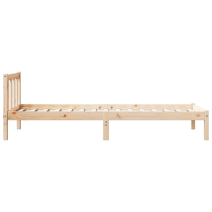Cadru pat foarte lung fără saltea, 100x220 cm, lemn masiv pin - WALTI WALTI