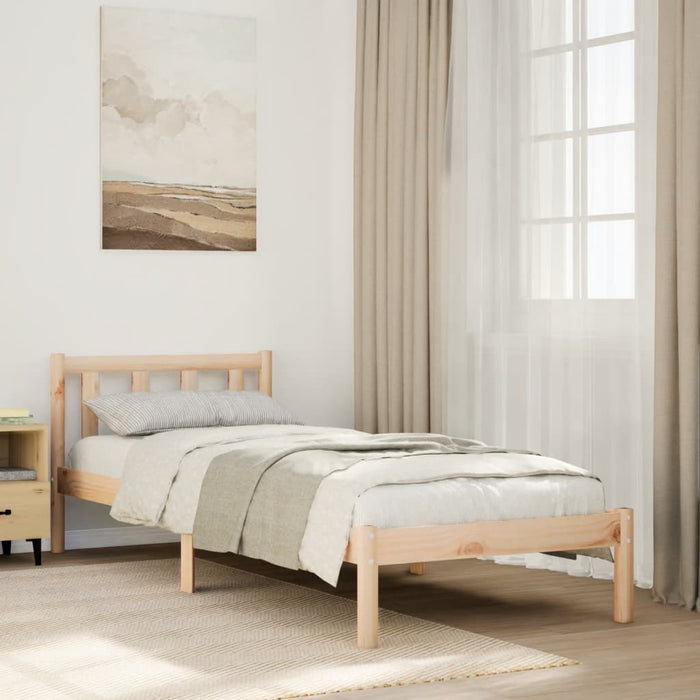Cadru pat foarte lung fără saltea, 100x220 cm, lemn masiv pin - WALTI WALTI