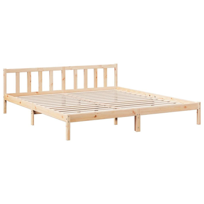 Cadru pat foarte lung fără saltea, 180x220 cm, lemn masiv pin - WALTI WALTI