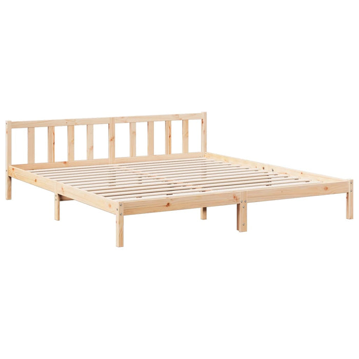 Cadru pat foarte lung fără saltea, 200x220 cm, lemn masiv pin - WALTI WALTI