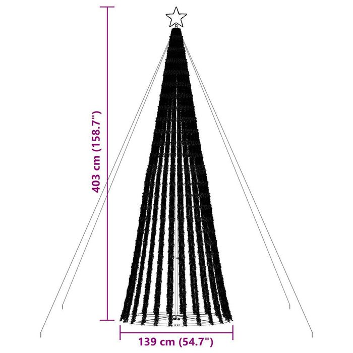 Con de lumină brad de Crăciun, 1028 LED-uri, alb rece, 403 cm - WALTI WALTI