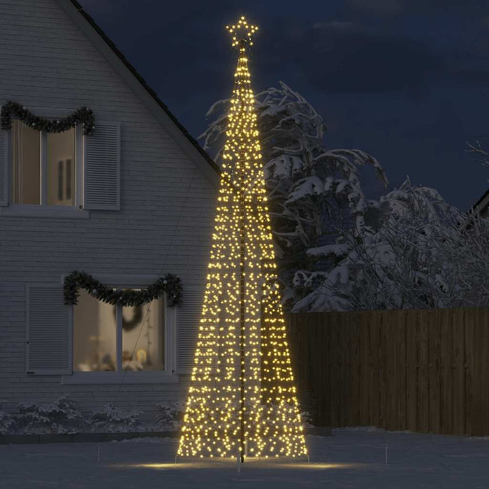 Pom de Crăciun LED cu țepi 1534 LED-uri Alb Cald 500 cm - WALTI WALTI