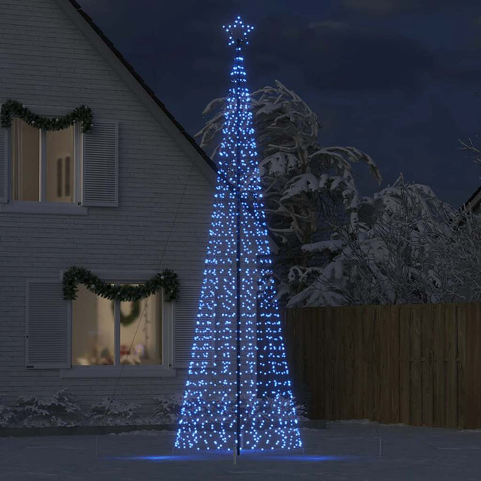 Pom de Crăciun LED-uri cu vârfuri 1534 LED-uri Albastru 500 cm - WALTI WALTI