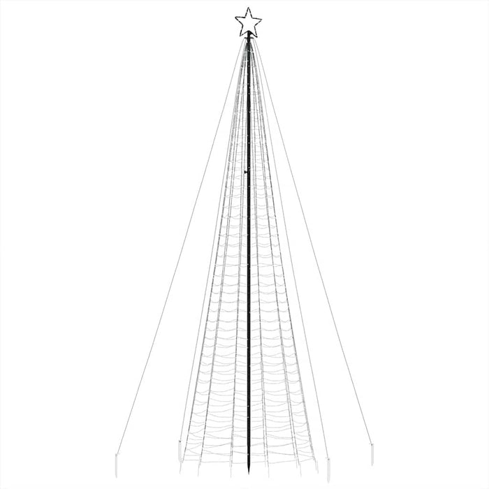 Pom de Crăciun LED-uri cu vârfuri 1534 LED-uri Albastru 500 cm - WALTI WALTI