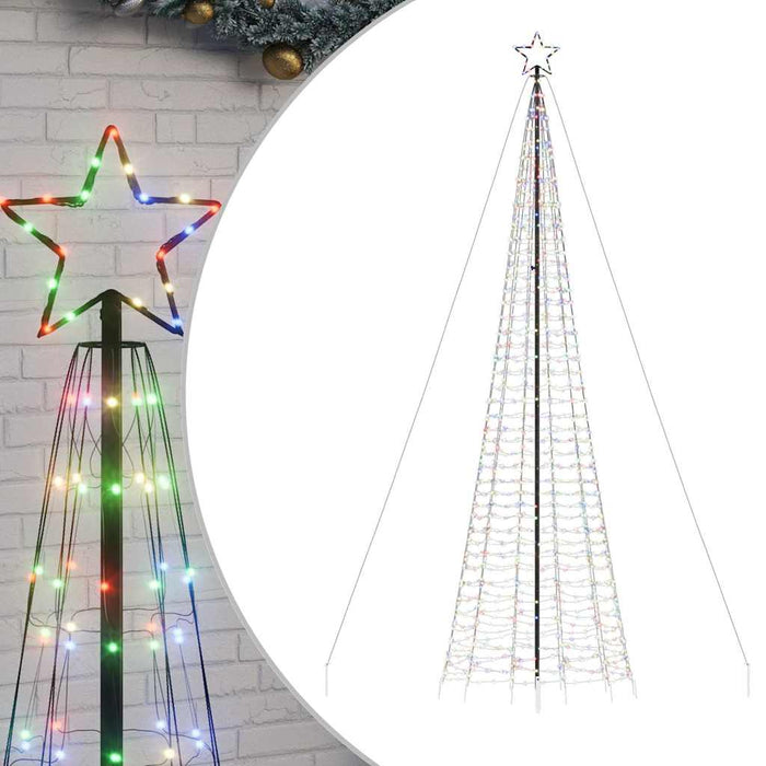 Pom de Crăciun LED-uri cu vârfuri 1534 LED-uri colorate 500 cm - WALTI WALTI